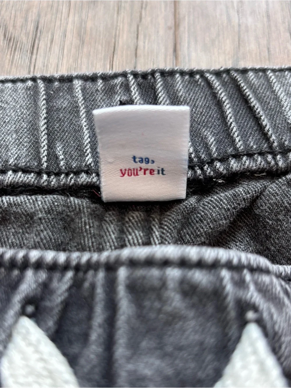 Old Navy Charcoal Gray Boys Pull-On Denim Joggers, size XL
